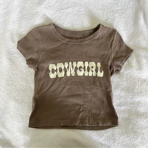 brandy melville cowgirl baby tee